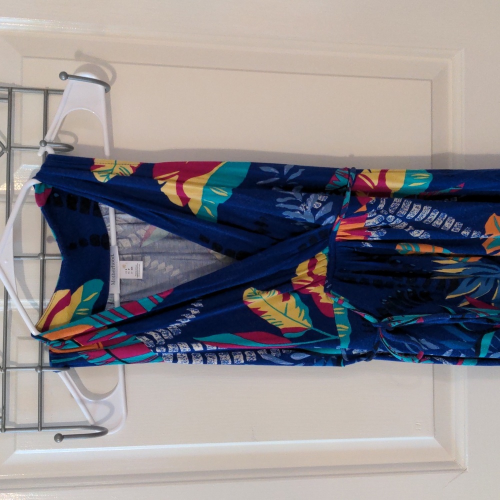 Motherhood Maternity and Tropical Faux Wrap Maxi Dress